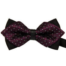 A01: Men's Patchwork Cotton Tuxedo Bow Tie