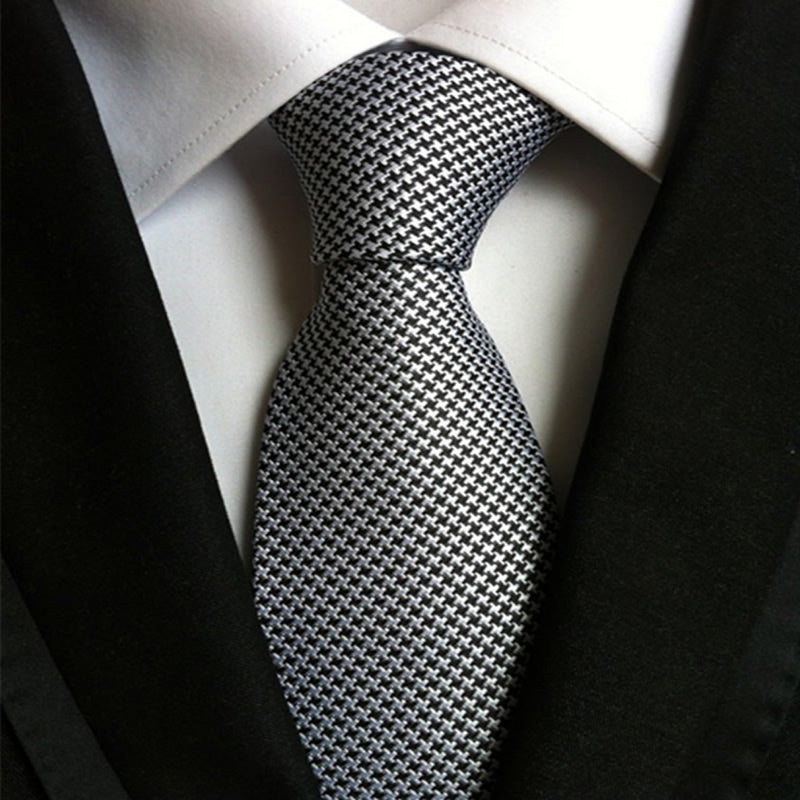 B1: Men's Hounds-Tooth Silk Neck Tie
